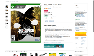 Like A Dragon: Infinite Wealth por $285 | Oferta Amazon