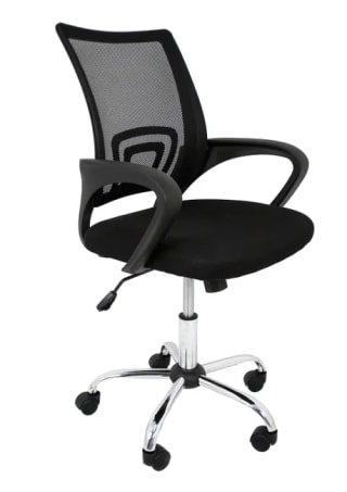 Silla de escritorio giratoria Martina 57x98x53,5 cm en color negro por 43.99€
