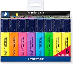 STAEDTLER 364 A WP8 ST, Set de 8 Marcadores Fluorescentes por 6.47€