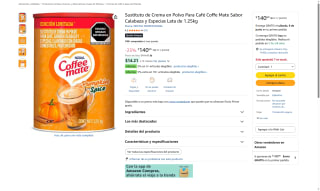 Crema Café NESTLE 1.25kg por $140 | Oferta Amazon