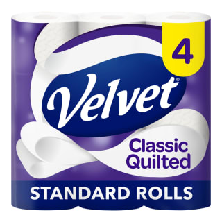 Velvet Classic Quilted Toilet Roll 4 Rolls £1