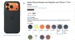 Apple Siliconenhoesje met MagSafe voor de Apple iPhone 17 Pro voor €38,32 bij Amazon