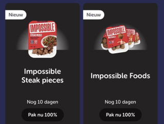Impossible meat - Steak en/of Impossible foods gratis na cashback via Tikkie