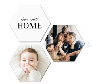 6 hexagons in maat S voor €10,37 dmv code bij Fotot producten