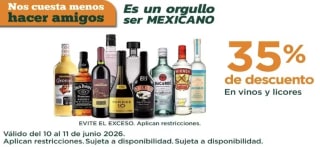 Vinos y Licores con 35% de Descuento | Chedraui