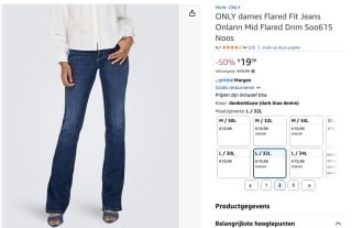 Only Jeans Donna Ann Blu Denim Scuro voor €19,99 bij Amazon