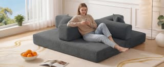 Sofá Cama 2 Plazas 160cm con Espuma & Muelles para Salón por 234.65€