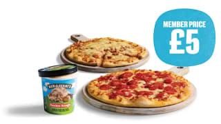 2 x Co-op Stonebaked Pizzas + Ben & Jerry’s Ice Cream 465ml – £5 Member / £6 Non-Memb