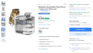 Bebedero Automático Mascotas $365 | Mercado Libre