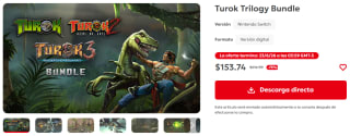 Turok Trilogy Bundle por $154 | Oferta Nintendo eShop