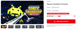 Space Invaders Forever por $137 | Oferta Nintendo eShop