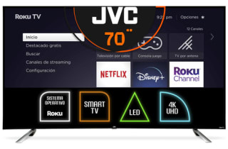 Smart TV 70" JVC 4K UHD LED Roku Frameless SI70URF por $6,250 | RadioShack