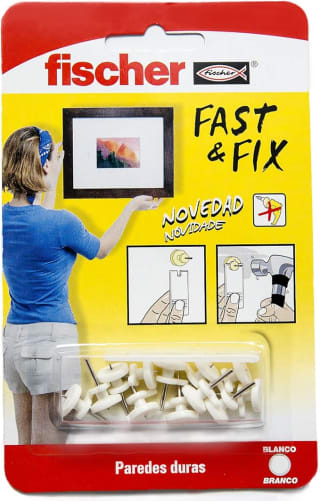 fischer - Colgador Cuadros Básico Fast & Fix 12 unidades por 2,99€