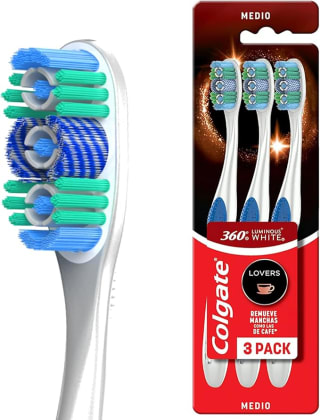 Colgate Cepillo 360° Luminous White Lovers 3p por $51 | Amazon