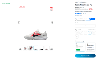 Tenis Nike Sonic Fly Infantiles por $767 | InnovaSport