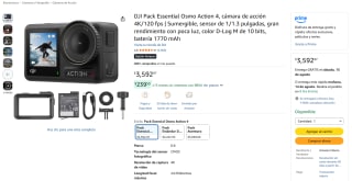 DJI Pack Essential Osmo Action 4 por $3,593 en Amazon