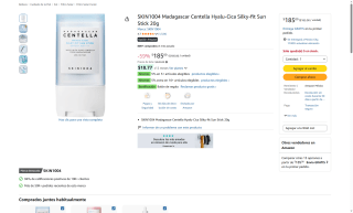 Protector Solar SKIN1004 Centella Hyalu-Cica por $185 | Amazon