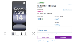 Xiaomi Redmi Note 14 256GB por $2,839 | Oferta Telcel