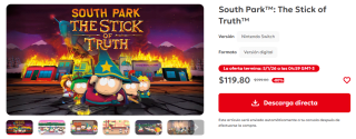 South Park: The Stick of Truth por $120 | Oferta Nintendo eShop