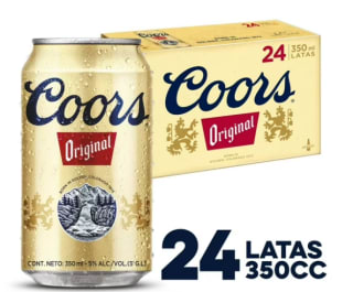 Coors Cerveza Lager 5° Pack24 Latas $12.990 Rebaja Internet Supermercado Lider, Chile
