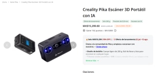 Creality Pika Escáner 3D Portátil con IA por $15,229 | Creality