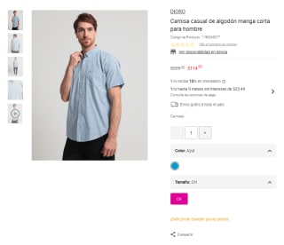 Camisa manga corta dioro por $115 | Liverpool