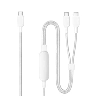 Anker USB C Cable, 4 ft 2-in-1 Type C Cable, 140W Max Fast Charging Braided White