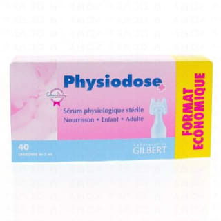 Sérum physiologique boite de 40 doses PHYSIODOSE à 2,39€
