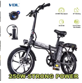 VDL E-bike van 16 inch voor € 265,17 dmv code bij Aliexpress