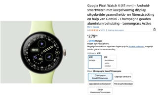 Google Pixel Watch 4 41mm Goud (Gele Band) voor €279 bij Amazon