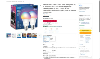 TP-Link Tapo L535E 2 Unidades Multicolor por $318 | Amazon