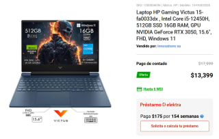 Laptop HP Gaming Victus 15-fa0033dx , Intel Core i5-12450H, 512GB SSD 16GB RAM