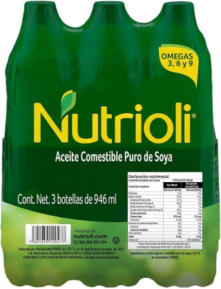 Aceite Soya Nutrioli Pack de 3 por $104 | Oferta Amazon