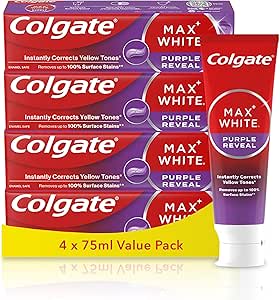 Colgate Max White Purple Reveal Toothpaste 4 Pack Amazon Deal with Voucher