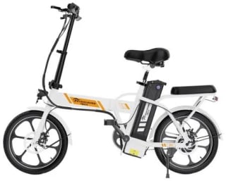 Bicicleta eléctrica plegable Evercross EK5 blanca por 333,76€