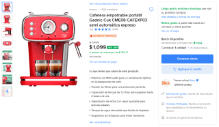 Cafetera Gadnic Cuk CME08 por $1,099 | Oferta Mercado Libre