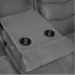 Sofá 3 Cuerpos Reclinable Tradicional Norman Terciopelo Gris $358.990 Mundo Lider, cl