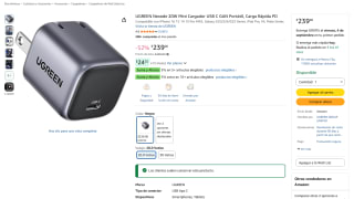 UGREEN Nexode 20W Mini Cargador USB-C GaN por $239 en Amazon