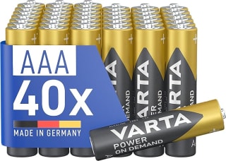 VARTA AAA Batteries 40 Pack for £6.81