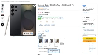 Samsung Galaxy S25 Ultra 256GB con S-Pen por $13,514 en Amazon