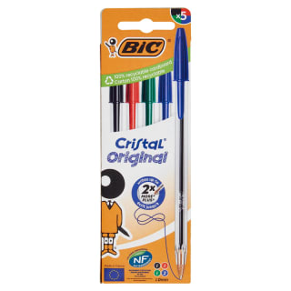 BIC Cristal Pack 5 Bolígrafos Colores Surtidos Punta Media por 1,50€