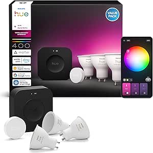 Philips Hue Starter Kit: Bridge Pro + 3 GU10 Spots + Smart Button voor €149.98