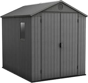 Keter Darwin 6x8ft Garden Shed Prime Deal with 15 Year Warranty