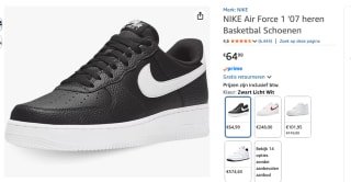 Nike Nike Air Force 1 '07 Heren Sneakers voor €64,99 bij Amazon