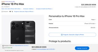 iPhone 18 Pro Max 256 GB por $27,499 en MacStore
