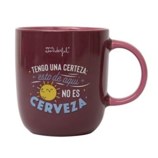 Taza Mr Wonderful: Tengo una certeza: esto de aquí no es cerveza por 6,98€