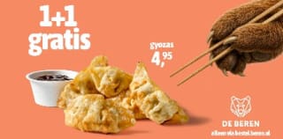 1+1 gratis op Gyoza bij de Beren