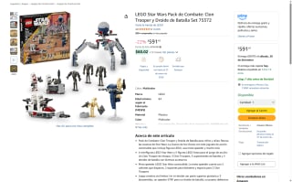 LEGO Star Wars 75372 Combate por $591 | Amazon