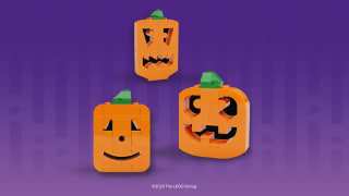 Zoek in de winkel naar pompoenen en neem ze mee naar huis