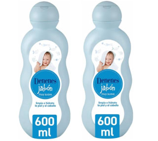 2 Botes de Denenes Original - Gel Champú con Karité y Petit Grain 600ml por 4.98€